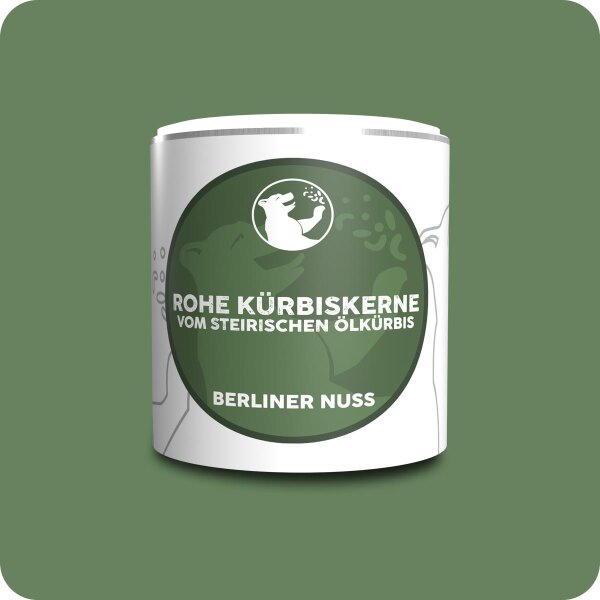 Rohe dunkelgrüne Kürbiskerne vom steirischen Ölkürbis