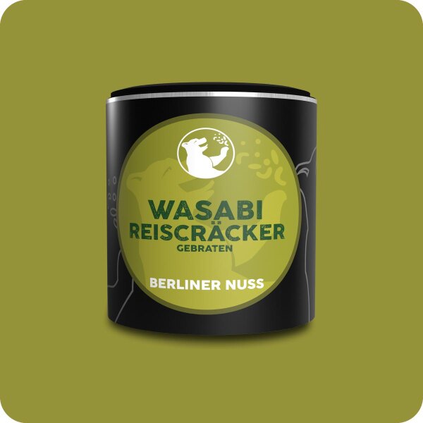 Gebratene Reiscräcker mit Wasabi-Geschmack