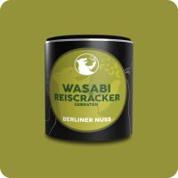 Gebratene Reiscräcker mit Wasabi-Geschmack