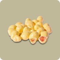 Gefriergetrocknete Erdbeeren in weißer Schokolade 125g